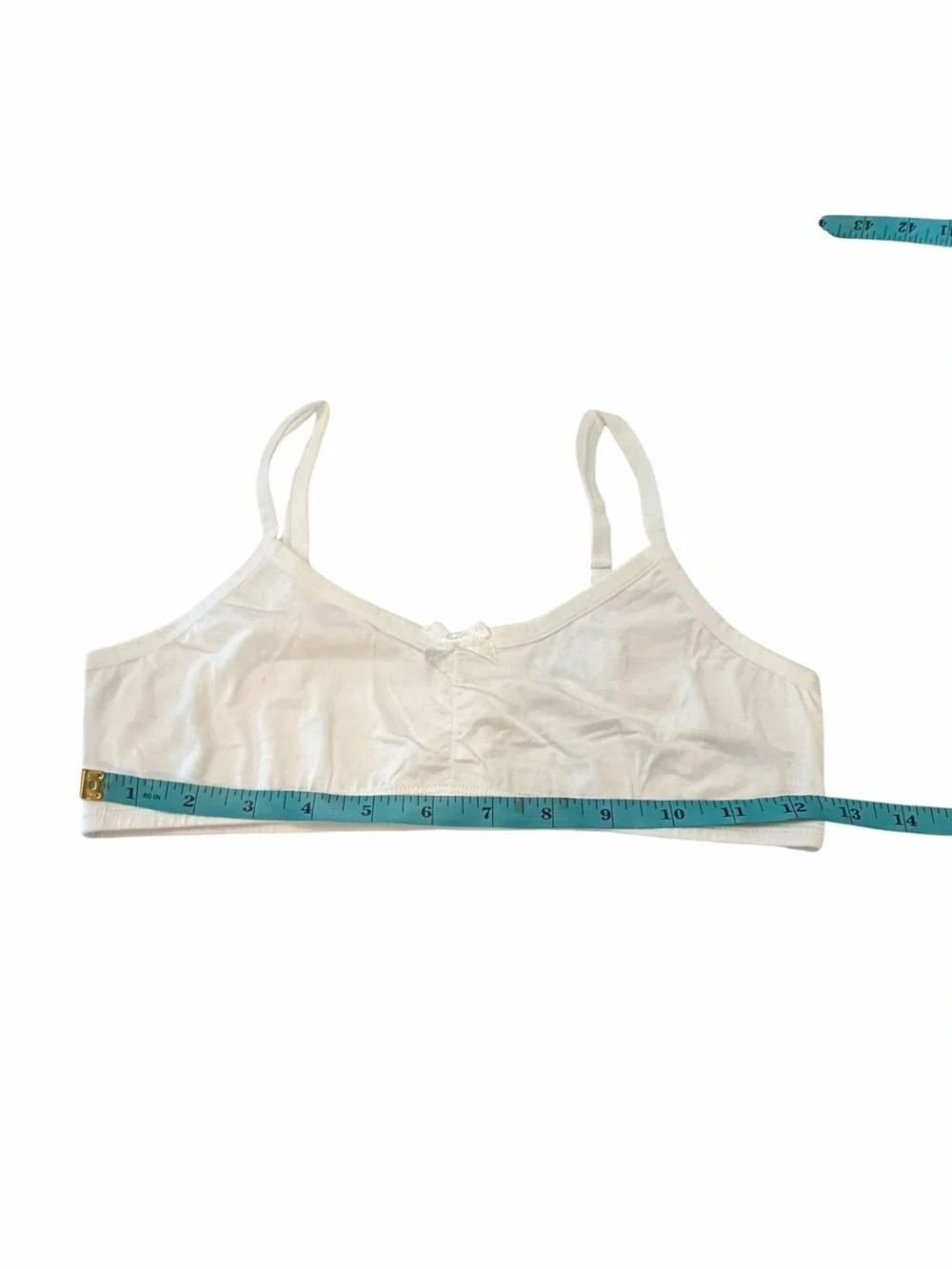 Big Girls Size Large Unlined Bralette White‎ Sample Design Lightweight Stretch